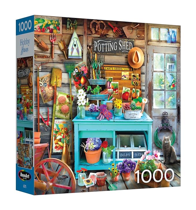 RoseArt - Hobby Haven - The Potting Shed - 1000 Piece Jigsaw Puzzle for Adults