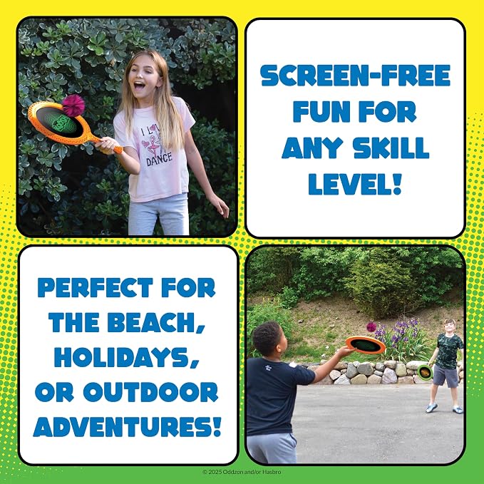 Koosh Paddle Playset – Beach Toys, Outdoor Games for Adults and Family, Outdoor Games for Kids, Fidget Toys for Kids, Ages 4+