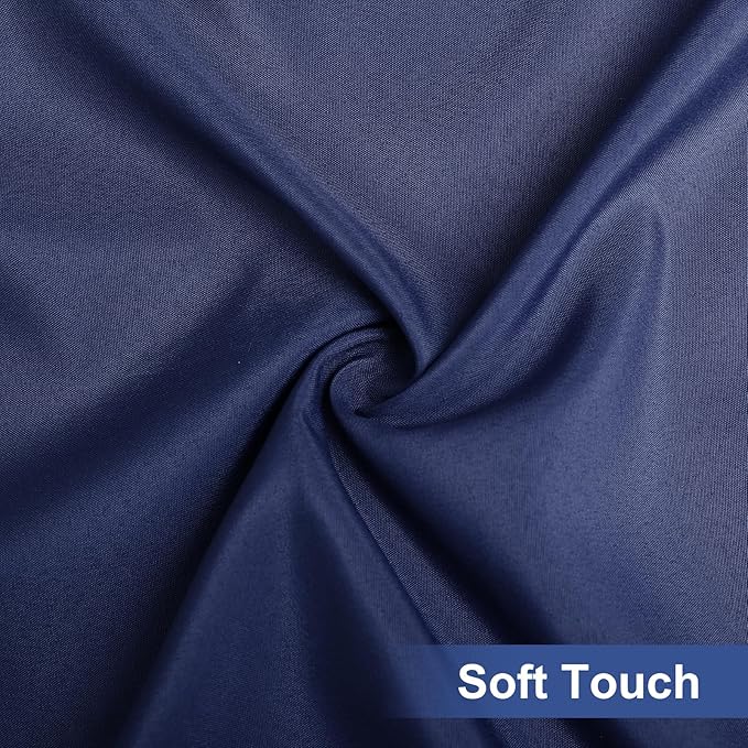 homing Rectangle Table Cloth Cover, Waterproof Polyester Elastic Fitted Tablecloth, Fits for 6 Foot Folding Tables, Washable Table Protector for Picnic, Camping, Outdoor (Navy Blue, 36" x 72")