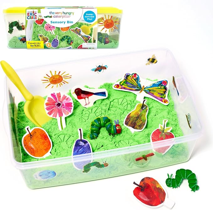 Creativity for Kids The Very Hungry Caterpillar Sensory Bin - Toddler Sensory Toys from The World of Eric Carle Books, Preschool Learning Activities and Fine Motor Toys for Toddlers (Ages 3+)