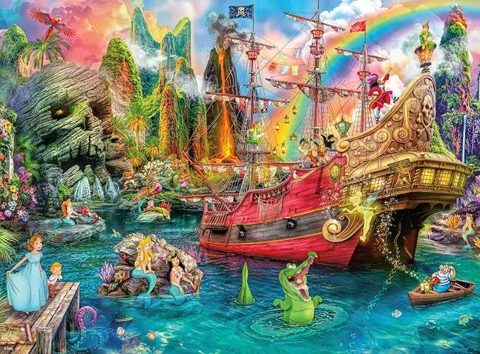 Disney Peter Pan Mermaid Lagoon 1000 Piece Jigsaw Puzzle for Adults - Buffalo Games Sapphire Select Premium Puzzles