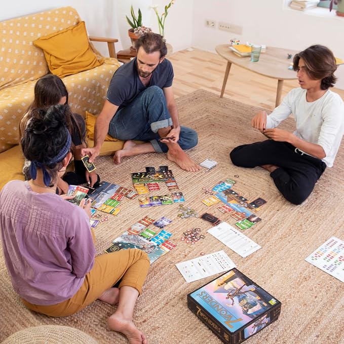 Asmodee 7 Wonders Board Game (New Edition) - Lead Your Civilization to Prosperity, Strategy Game for Kids and Adults, Ages 10+, 3-7 Players, 30 Minute Playtime