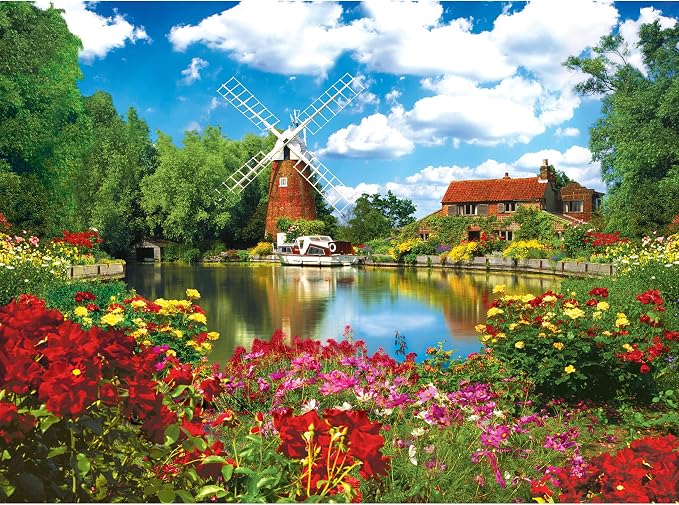 RoseArt - Kodak Premium - Hunsett Mill and The River Ant, Norfolk, England - 1000 Piece Jigsaw Puzzle for Adults