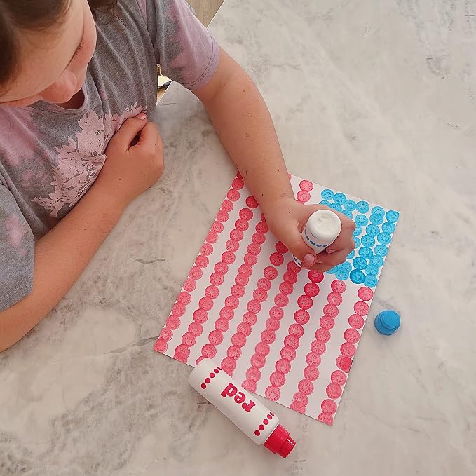 Do A Dot Art! Markers 6-Pack Rainbow Washable Paint Markers, The Original Dot Marker, Activity Craft Coloring Supplies for Kids and Toddlers, Made in the USA