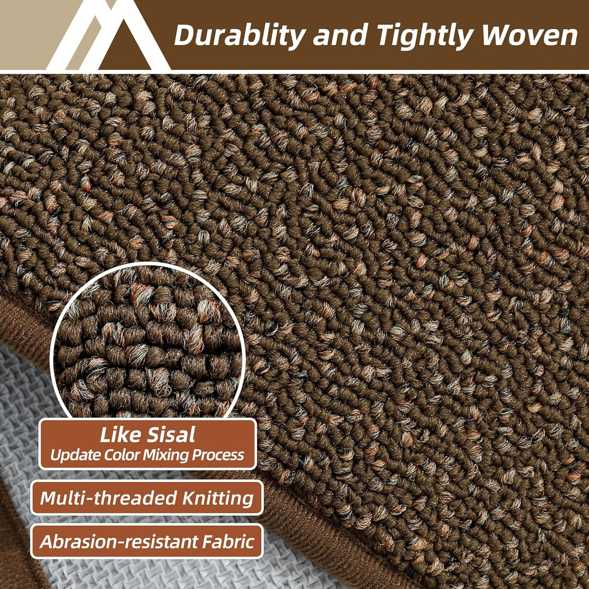 COSY HOMEER-Door-Mat 24"x36" Non Slip Absorbent Entryway Rugs Dirt Trapper Doormats Washable Entrance Mats Low Pile Welcome Floor Mat for Front Back Door and Entry Mats,Brown