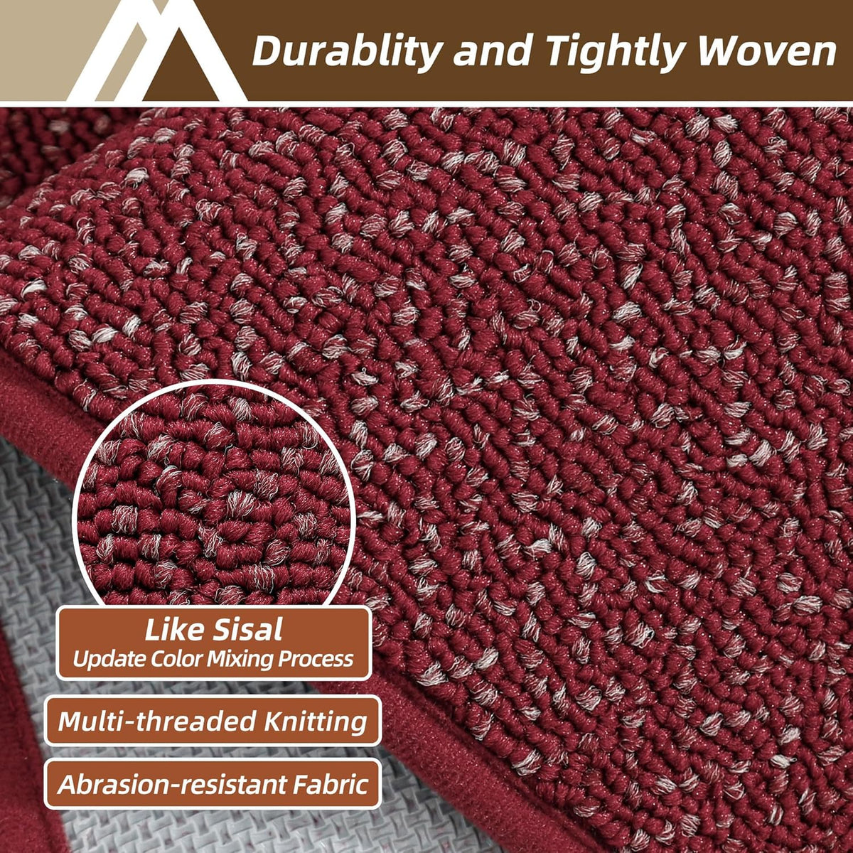 COSY HOMEER-Door-Mat 36"x60" Non Slip Absorbent Entryway Rugs Dirt Trapper Doormats Washable Entrance Mats Low Pile Welcome Floor Mat for Front Back Door and Entry Mats,Red