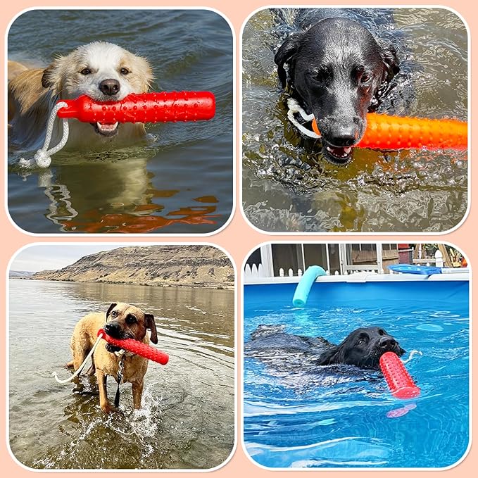 Dog Float Toy - Interactive Training Bumper & Fetching Retrieving Dog Water Toys Dummy Outdoor - Lightweight for Float on the Water Pool Fetch Pet Toys for Small, Medium, Large Dogs