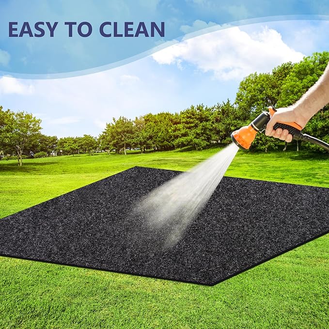 6 x 4 FT Outdoor Storage Shed Floor Mat Waterproof Garden Shed Flooring Mat Washable Carport Furniture Dustproof Anti-Slip Pad for Protect Shed Flooring from Wear - Tool Shed Not Include