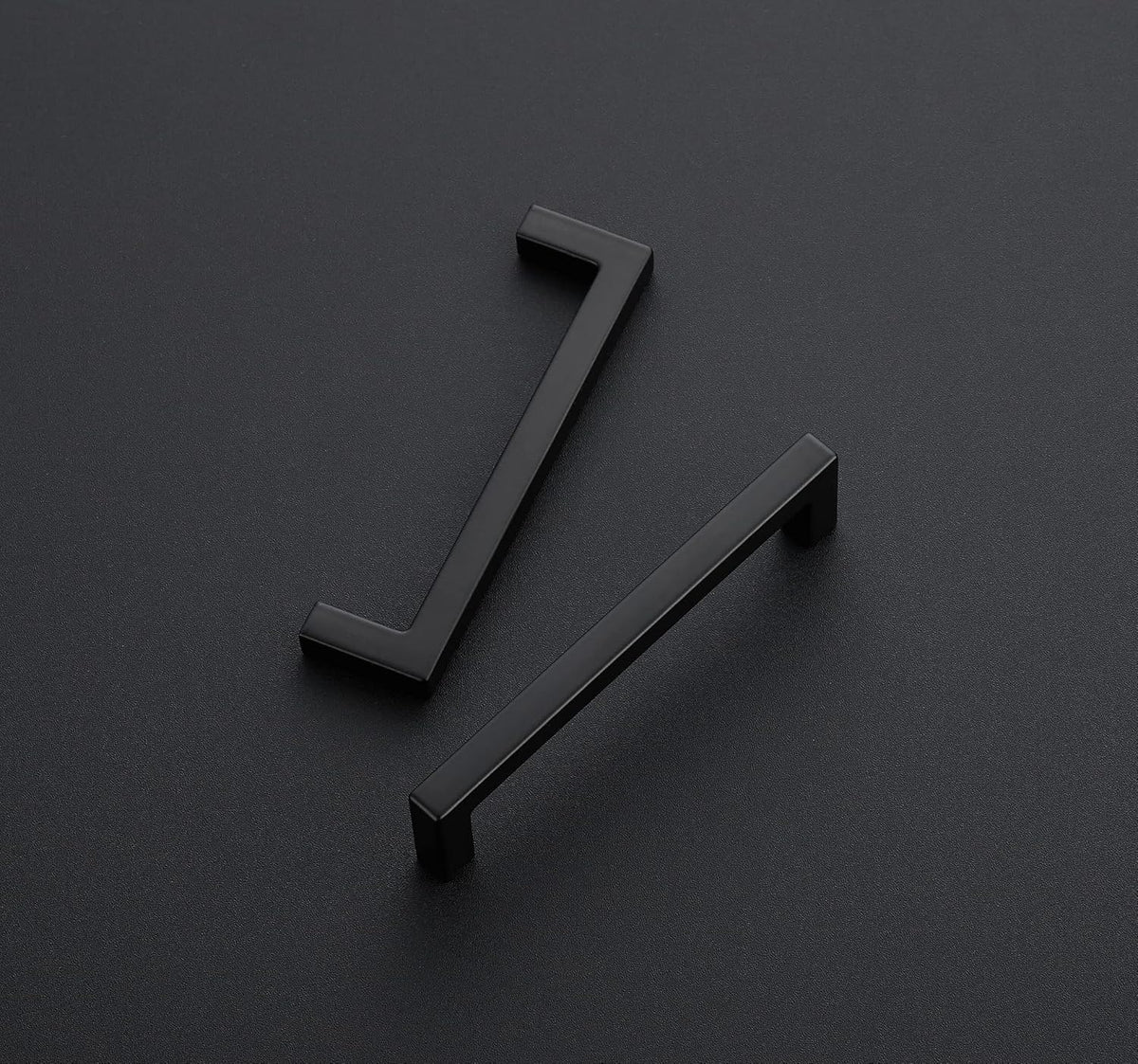 Ravinte 10 Pack Solid 4 Inch Center to Center Slim Square Bar Drawer Handles Kitchen Cabinet Handles Black Drawer Pulls Kitchen Cabinet Hardware Matte Black Dresser Pulls