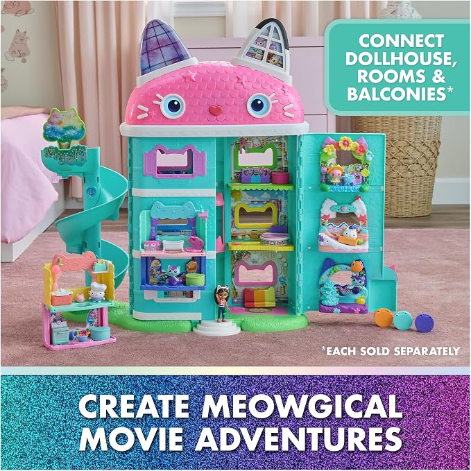 Gabby's Dollhouse: The Movie, MerCat's Spa-wesome Bathroom, Toy Figure, Dollhouse Accessories & Surprise Toy, Kids Toys for Girls & Boys Ages 3 and Up