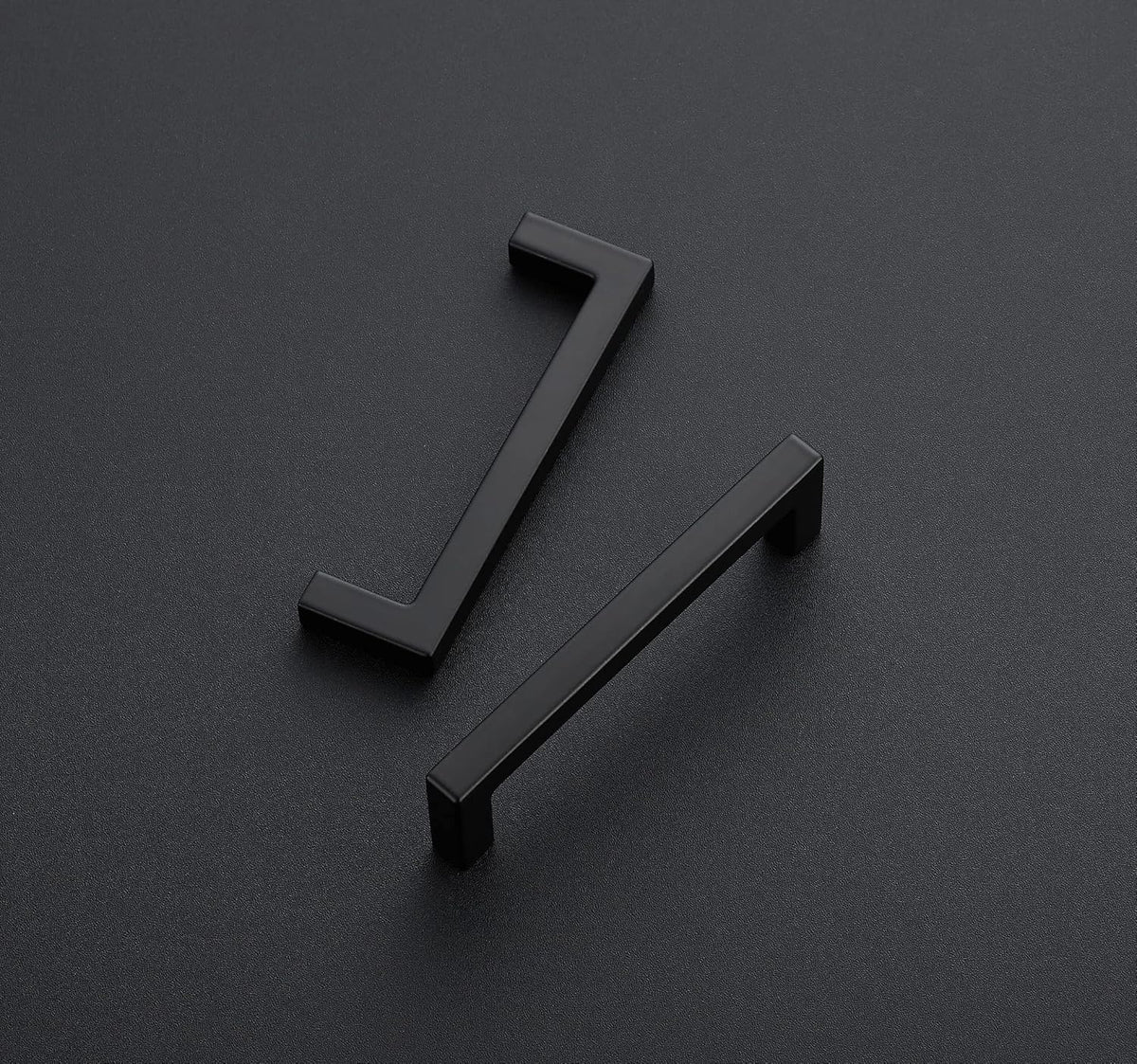 Ravinte 15 Pack Solid 3-1/2 Inch Center to Center Slim Square Bar Drawer Handles - Cabinet Hardware in Matte Black - Kitchen Handles and Pulls
