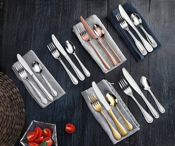 New Star Foodservice 58543 Bead Pattern, 8/0 Teaspoon, 6.3-Inch Set of 12