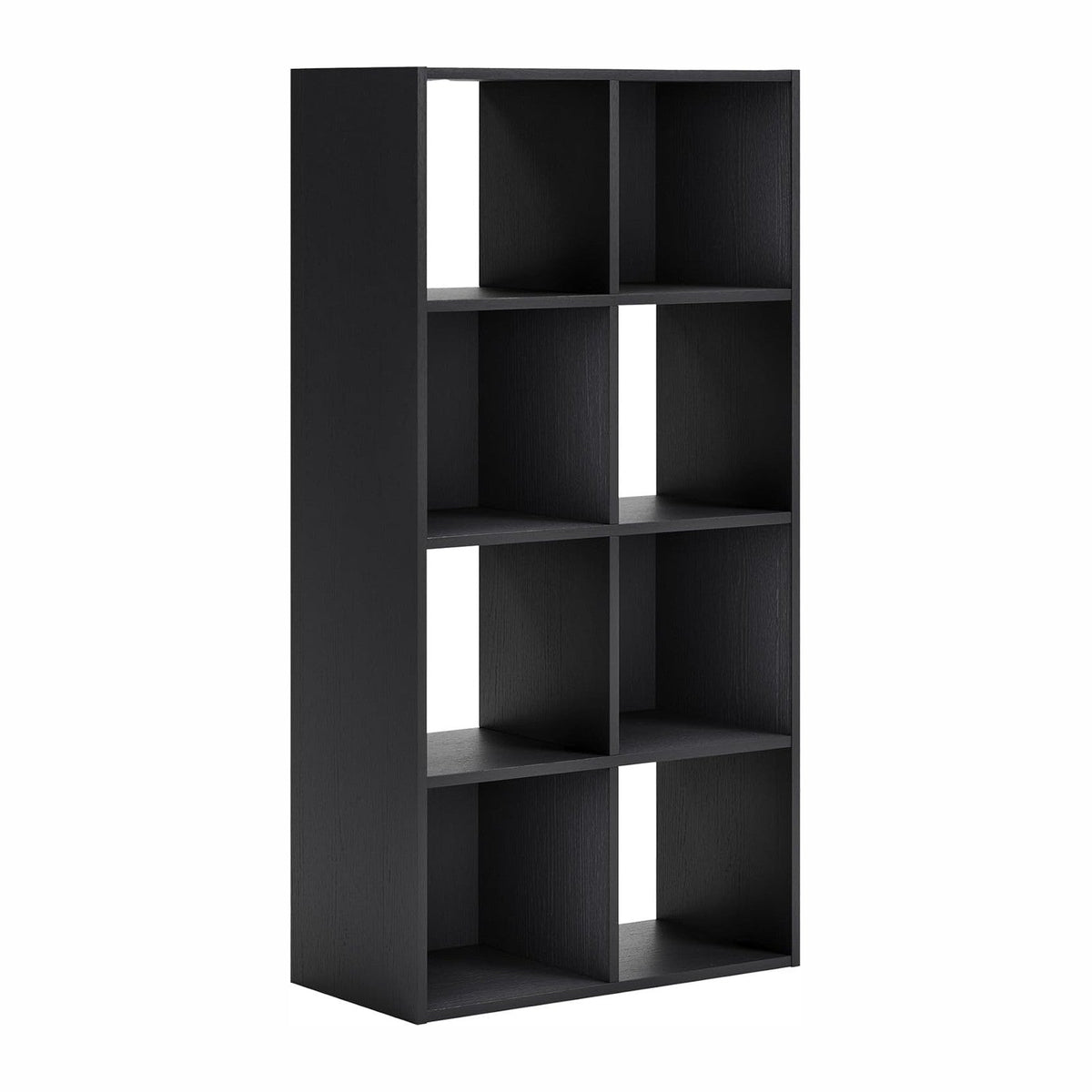 Signature Design by Ashley Langdrew 8 Cube Storage Organizer, Matte Finish, Wood & Decorative Laminate, 23.74" W x 11.81" D x 47.05" H, Black