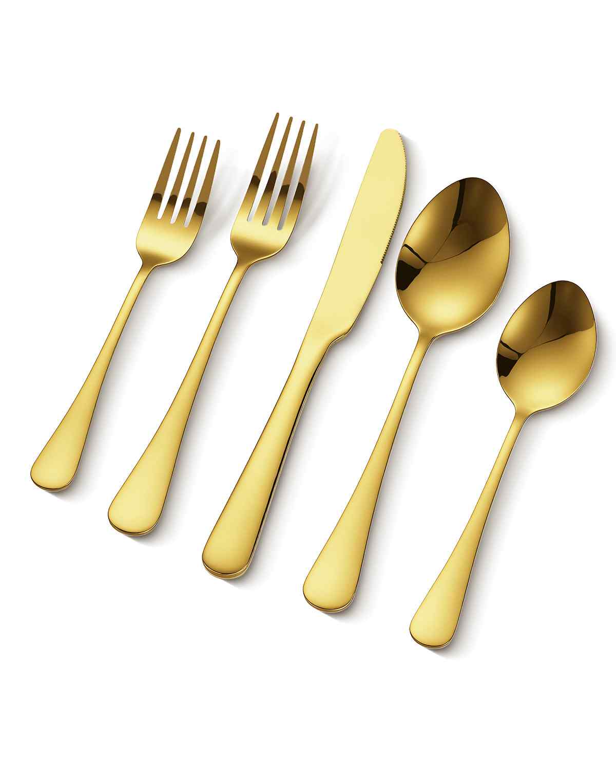 100-Piece Gold Silverware Set, Food-Grade Stainless Steel Flatware Utensils for 20, Mirror Finished Cutlery Set, Dishwasher Safe Eating Tableware for Kitchen Home, Include Knife Fork Spoon