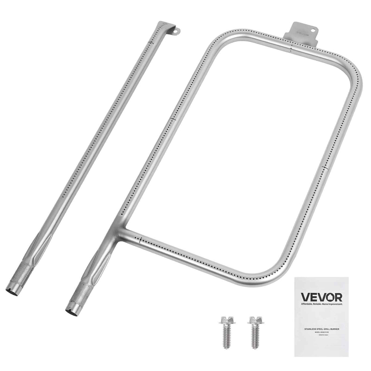 Grill Burner Tube for Weber Q3200, Q300 (2013 & earlier), Q320, Q3000 (2014 & newer), 23.75 inch 304 Stainless Steel Tube Burner for Weber 404341, 57060001, 586002, Replacement Part 60036, 80385