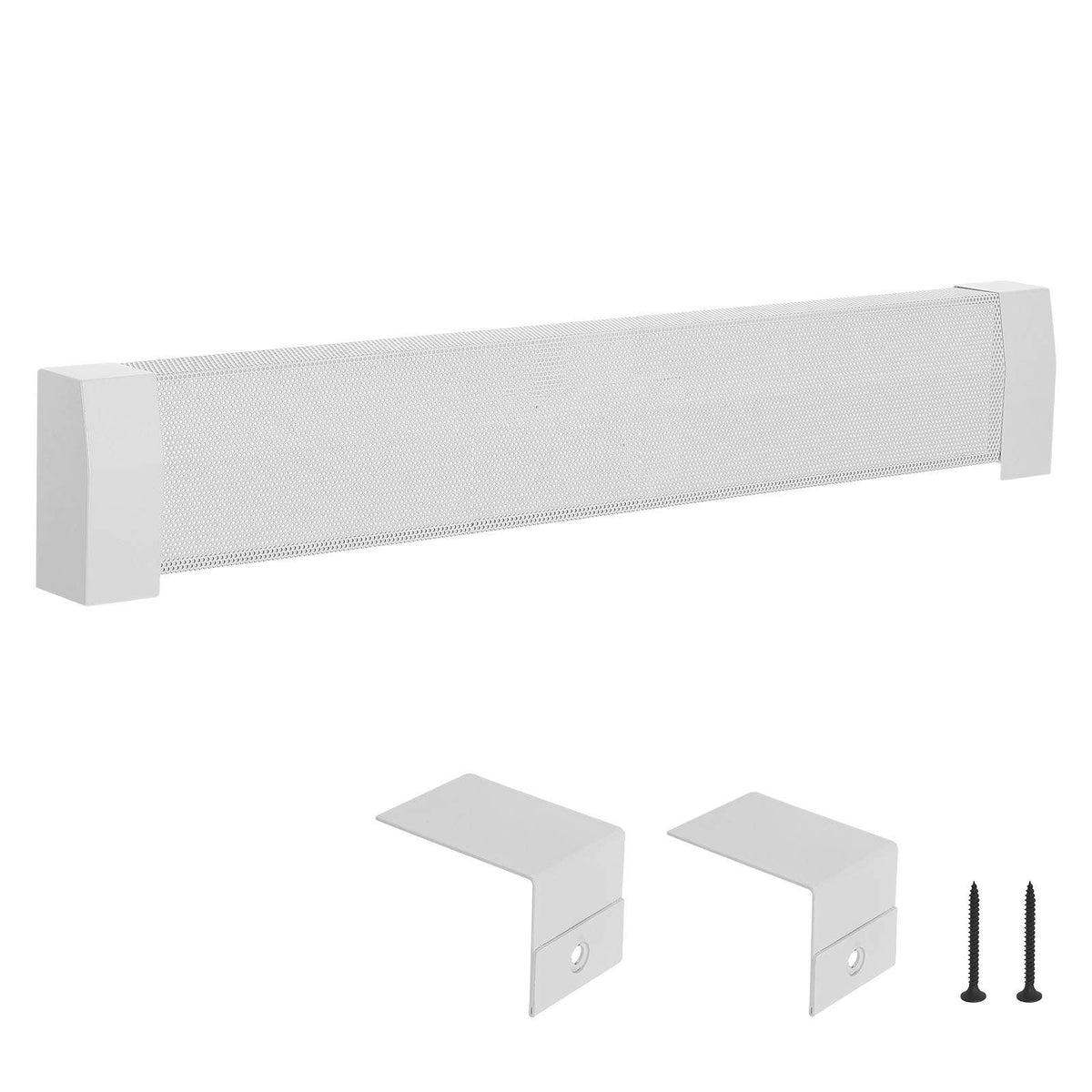Baseboard Heater Covers, Premium Series 4 ft Standard Electric Heating Unit Front Cover for Home Improvement, Heavy-duty Steel, Easy Installation for Bedroom Replacing Old Cover, White