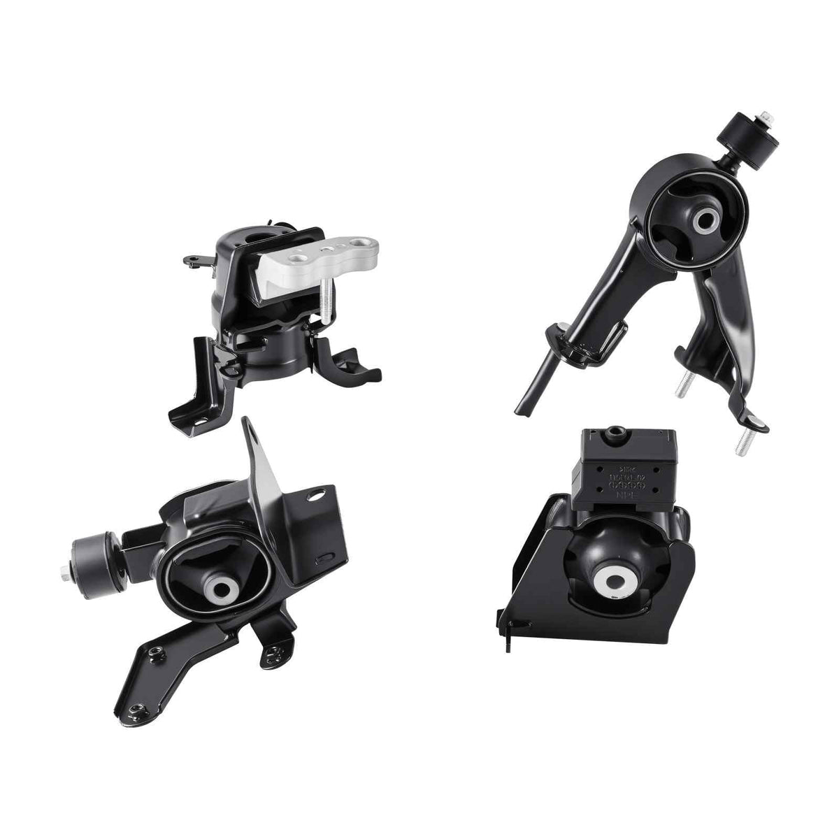 Engine and Transmission Motor Mount Kit Replacement, Set of 4, Compatible with 2009–2013 Toyota Corolla 1.8L L4, Replace OE# A62015, A62039, A62027, A62023, Secure Support