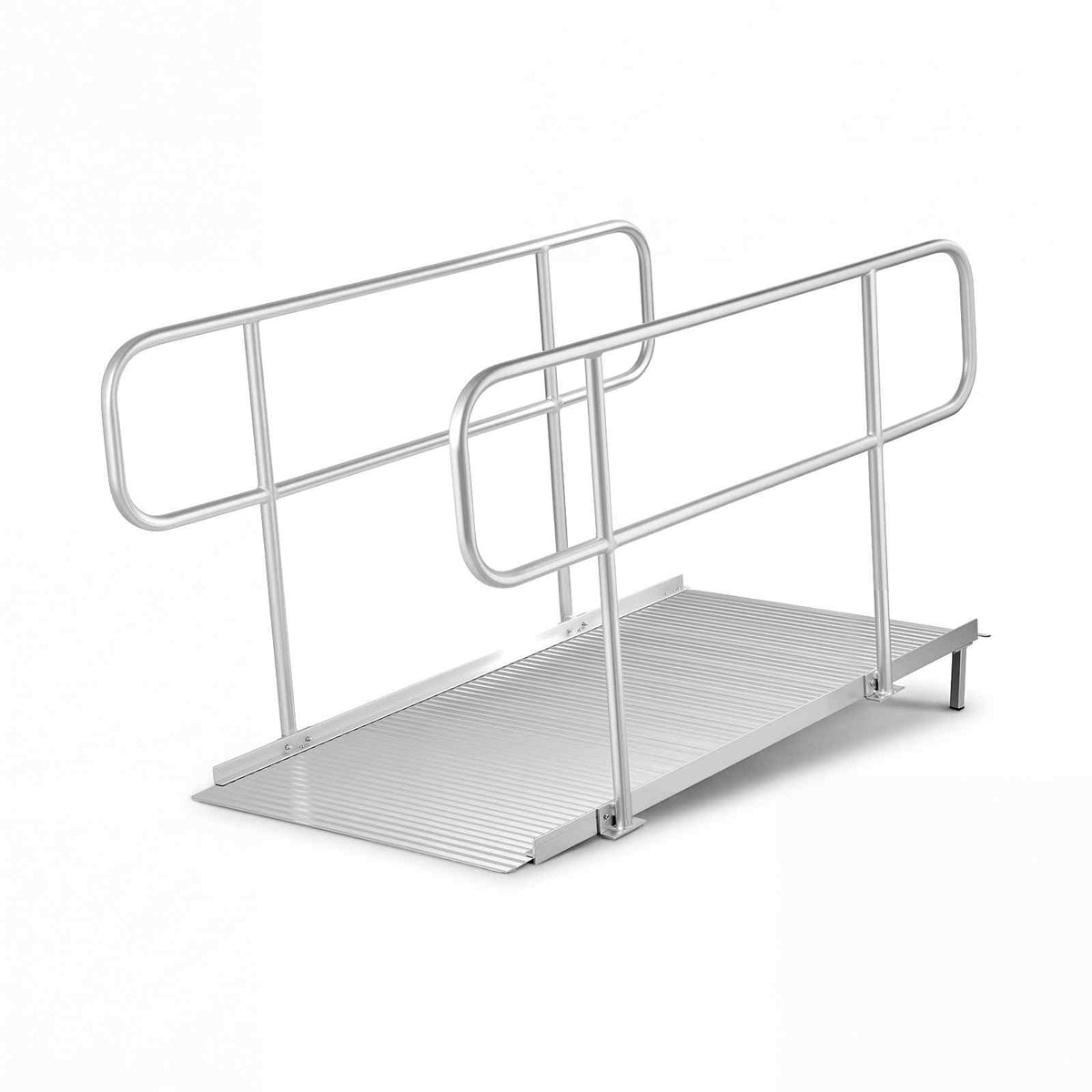 Portable Accessibility Ramp with Handrails, 71.1 x 32.7 in, Heavy Duty Wide Aluminum Mobility Chair Ramp with Adjustable Legs, 1000 lbs Capacity, Portable Threshold Ramps for Home Steps, Stairs, Doorways, Curbs
