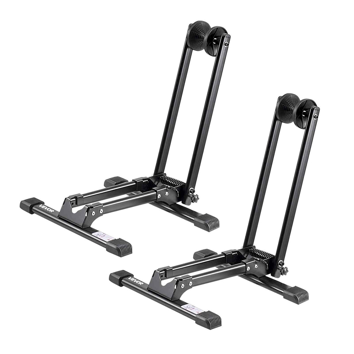 Bike Racks 2 Pack, Fits 20 to 29 Inch Mountain & Road Bikes, Alloy Steel Rust-Resistant Bike Floor Stand Rack, Foldable Bicycle Stand for Entryway, Garage, Home Bikes Parking & Storage, Black