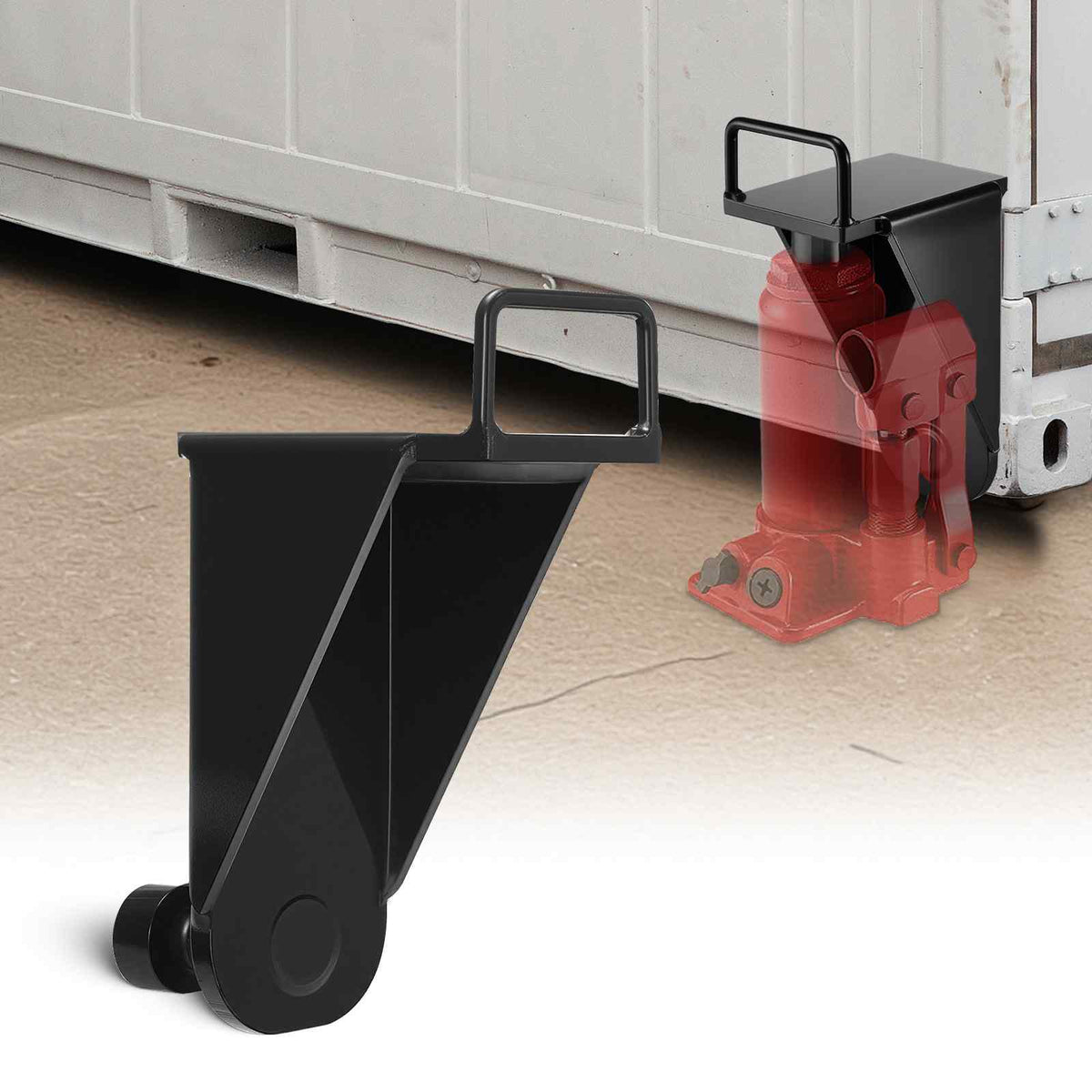 Shipping Container Jack Lug with U-Shaped Handle, 1-Pack, Storage Leveler Booster Withstands Sun & Rain, Heavy Duty Container Jack Lug for Shipping Industry, Logistics, Warehouse Management