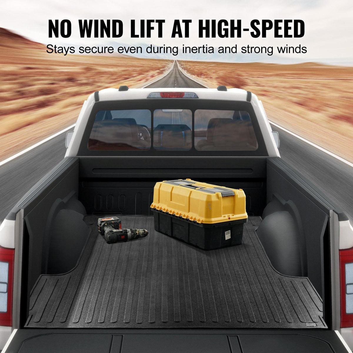 Truck Bed Mat, Fits for 2015-2023 Ford F150 5.5 FT Short Bed, 66.5" x 64" Rubber Truck Bed Liner, 1/4" Thick Bed Mat Car Accessories for All-Weather Protection, Prevent Slipping or Damage