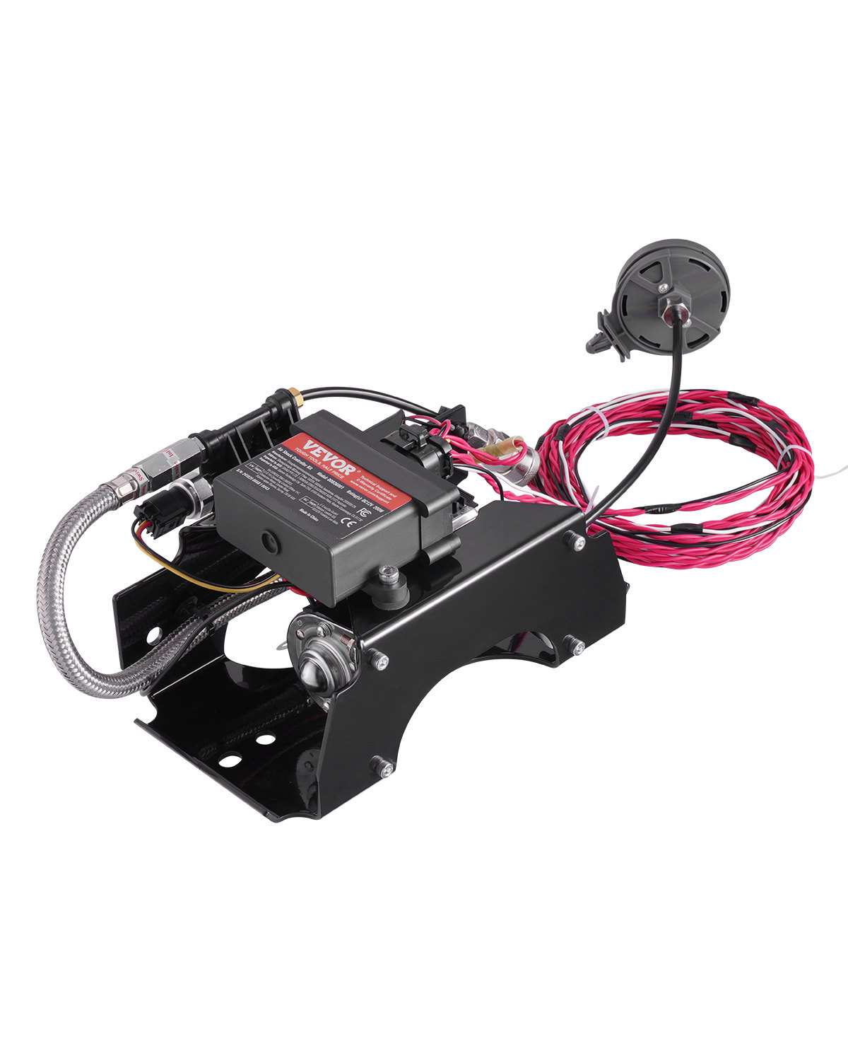 Air Shock Controller Kit, 12V 100PSI Wireless On Board Air Compressor System, App or Remote Control Air Ride Suspension Compressor Kit with Single Path System, Inflator & Air Line for Truck Van