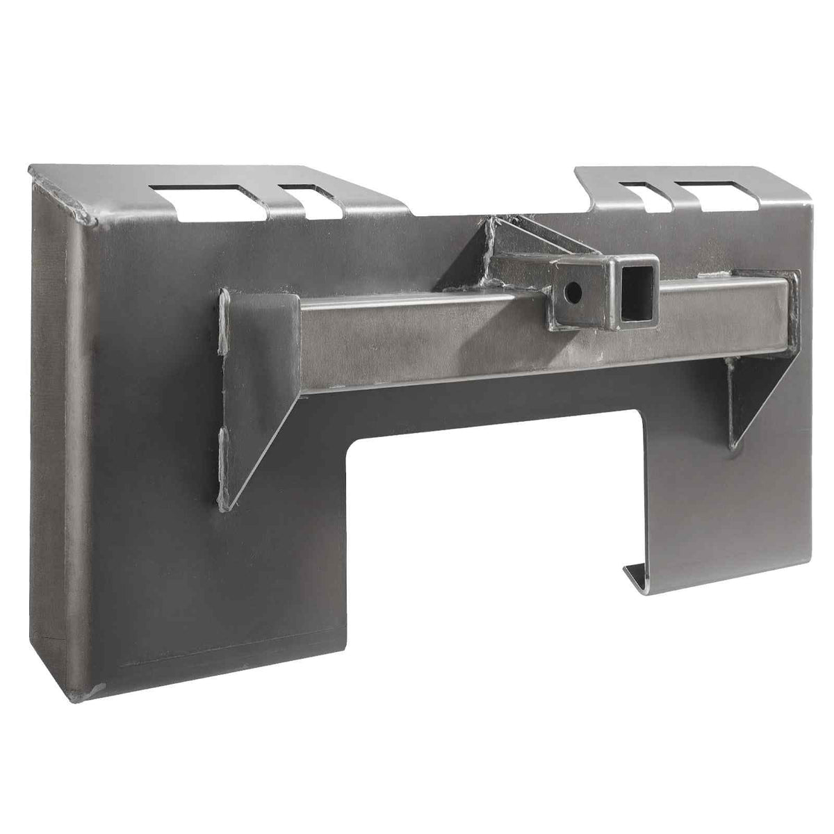 Skid Steer Attachment Plate, 1/4" Thick Skid Steer Mount Plate with 2.28" Hitch Receiver, 3000 LBS Quick Attachment Loader Plates, Compatible with Deere, Kubota, Bobcat, Mahindra Steer, Tractor