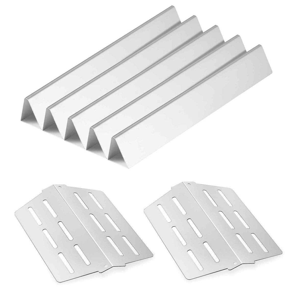 Flavorizer Bars and Heat Deflectors, 17 inch Grill Replacement Part, for Weber Genesis 300 Series Grills, Including E310 E320 E330 S310 S320 S330, Stainless Steel Thicker Heat Plate, 7 Pack