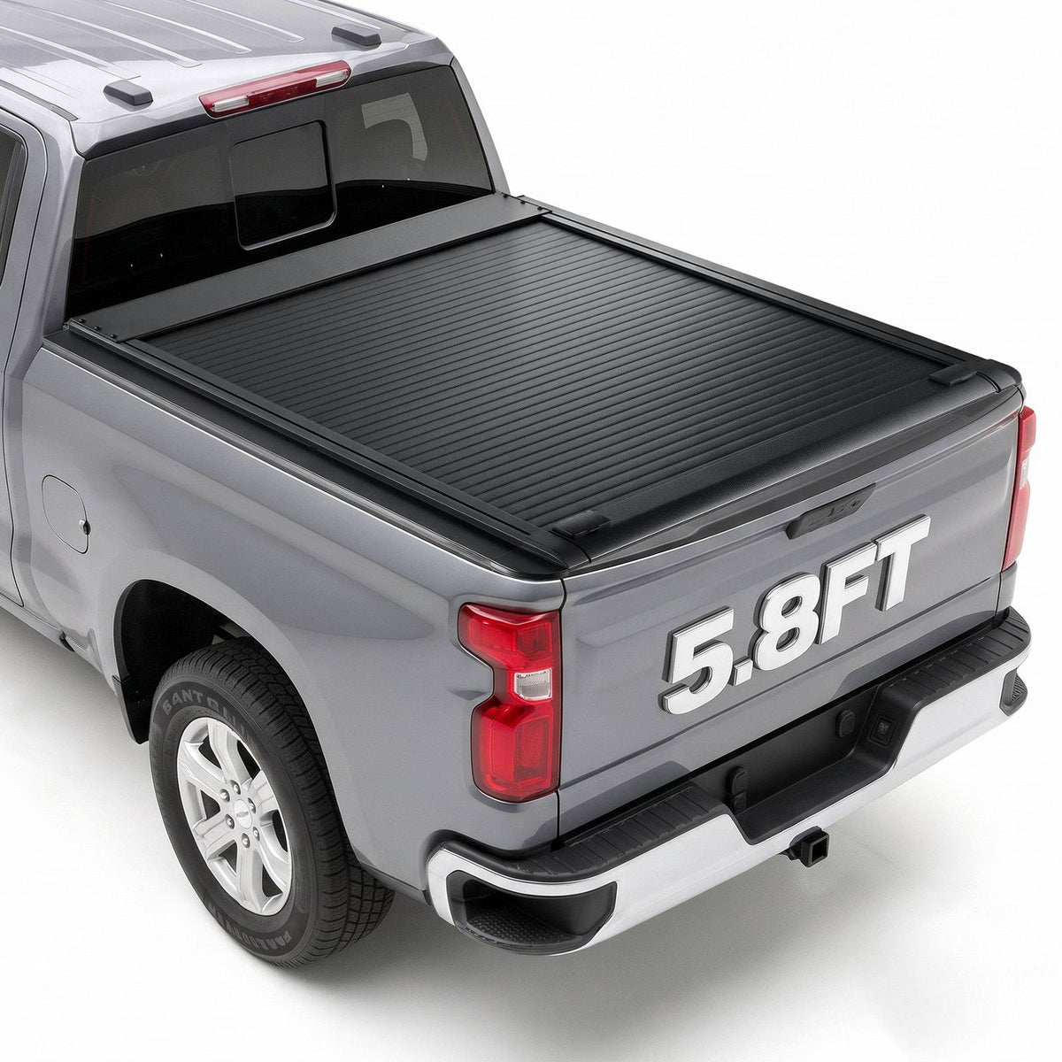 Retractable Tonneau Cover 5.8FT Hard Truck Bed Cover Manual Retract, Compatible with 2007-2026 Silverado/Sierra 1500 5.8FT Bed (69.3"), Waterproof Aluminum Frame, T-Slot & Lock Key for Trips