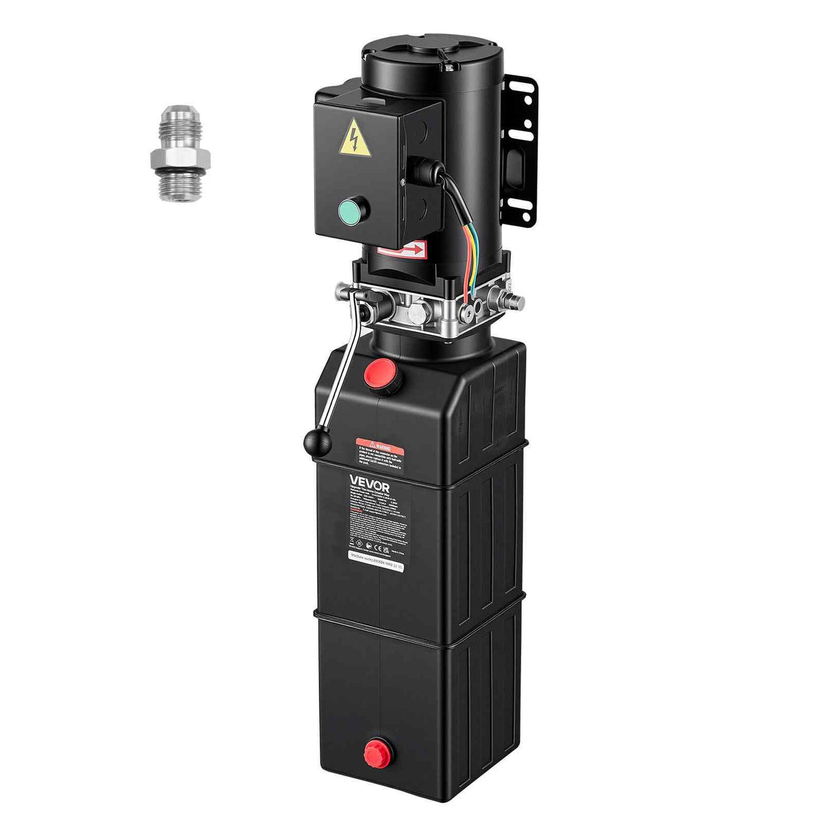 14 Quart Hydraulic Pump, 2.2KW Hydraulic Dump Trailer Pump Single Acting, 3200 PSI Max Relief Pressure, 1.7 GPM Flow Rate, AC220-240V Hydraulic Power Unit Car Lift (Vertical Installation)