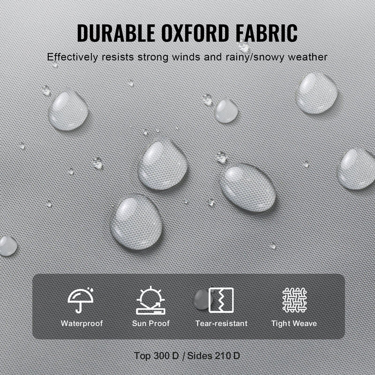 Travel Trailer Cover, 28-31 ft RV Cover, Top 300D Oxford Fabric Camper Cover, Waterproof, Windproof and Rip-Stop Class A RV Cover, with Storage Bag, Repair Patches, Straps and Tire Covers