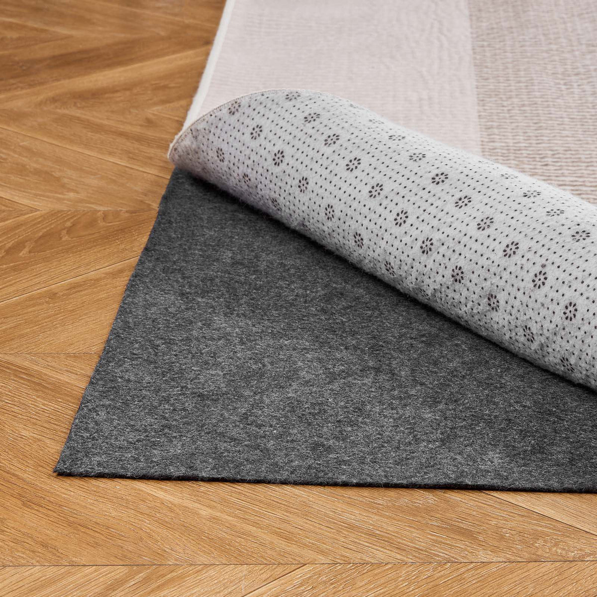 Rug Pad 10 x 14 ft, Non-slip Carpet Area Pad, Rug Mat Padding with Dual Surface Felt Cushion & Rubber Gripper, Hardwood Floor Protection for All Floors, Finishes, Keeps Carpets in Place