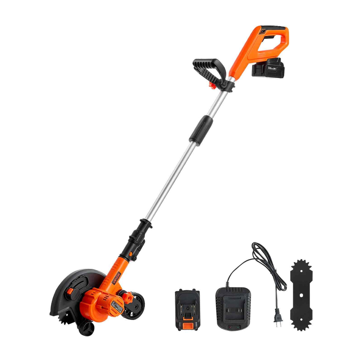 Lawn Edger, 8.8-inch Blade Length, Battery Powered Cordless Edger Lawn Tool, with 3-Position Blade Depth, 4000 mAh Battery and Charger Included, for Lawns, Driveways, Yards, and Sidewalk Edges