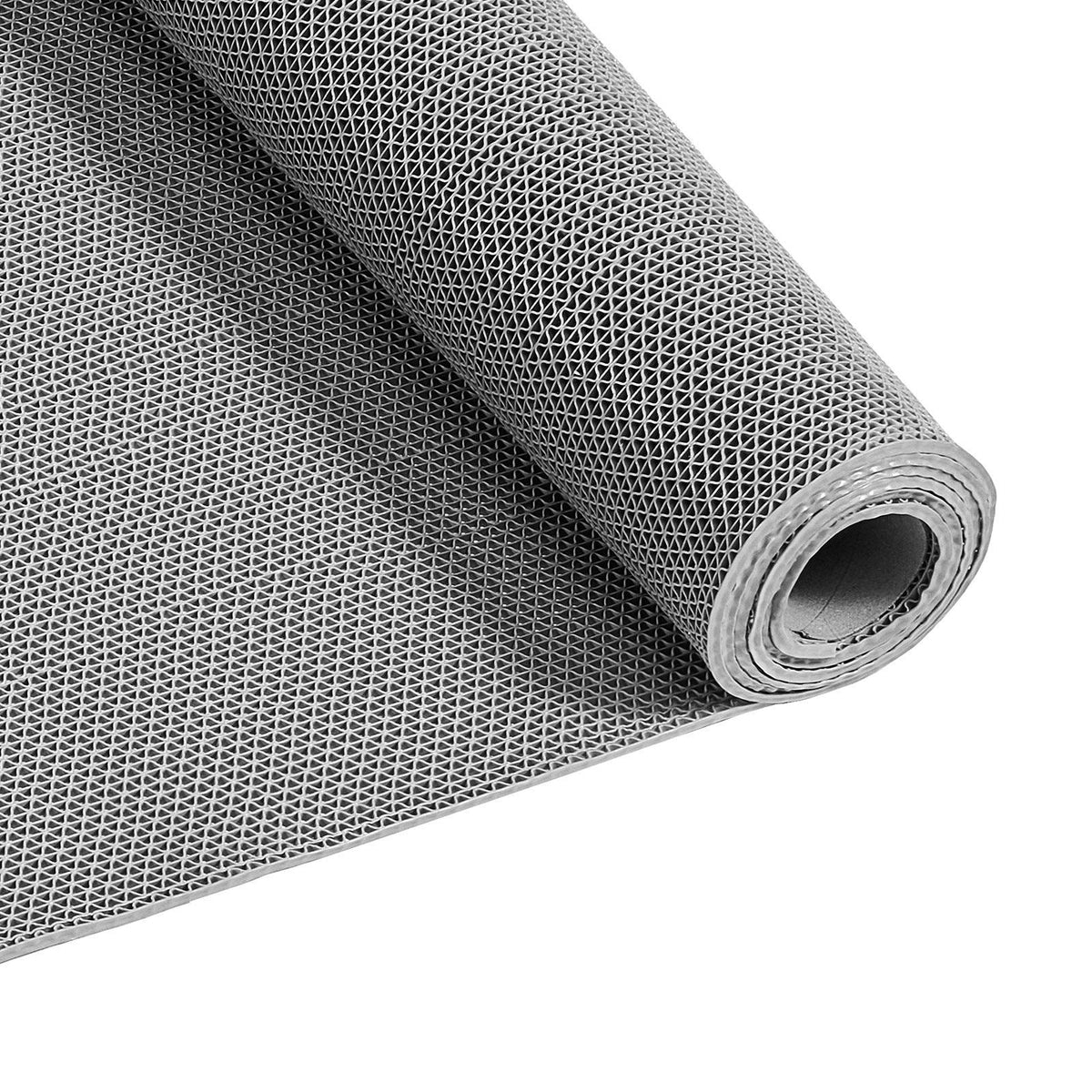 Drainage Mat, 3 x 10 ft, PVC Non Slip Commercial Floor Mat, Wet Area Water Drain Splash Matting Hollow Doormat Roll, for Outdoor Indoor Restaurant Swimming Pool Patio Bathroom Washroom, Gray
