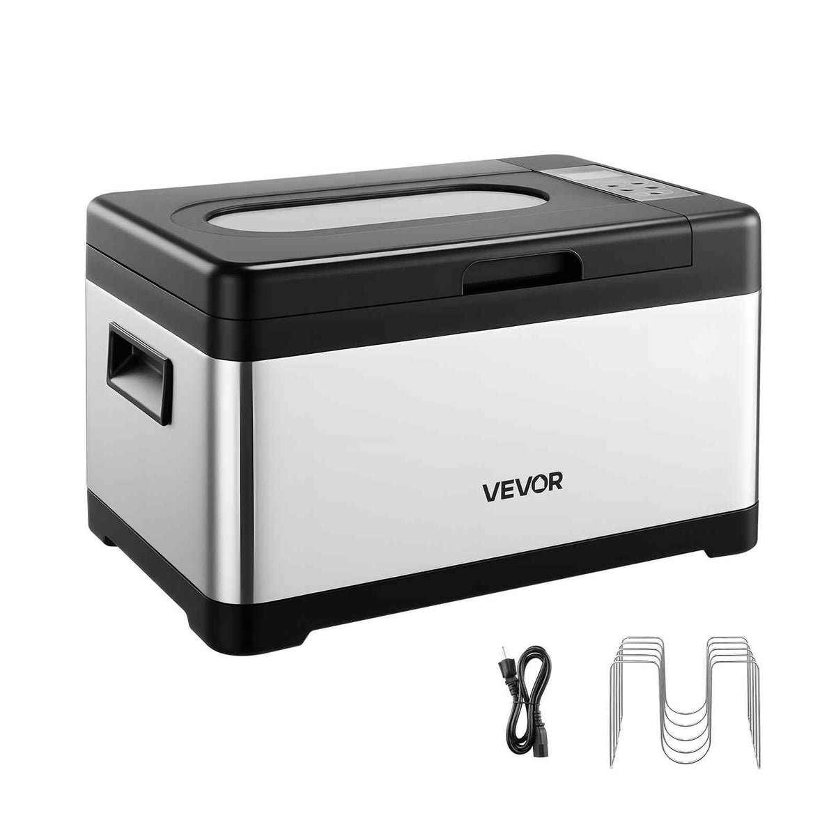 Sous Vide Cooker, 800W Sous-Vide Machine, Suveed Cooking Machine with LED Digital Display, Glass Lid, Precise Temperature & Timer Control, for Family & Friends, All-in-One Sous Vide Pot