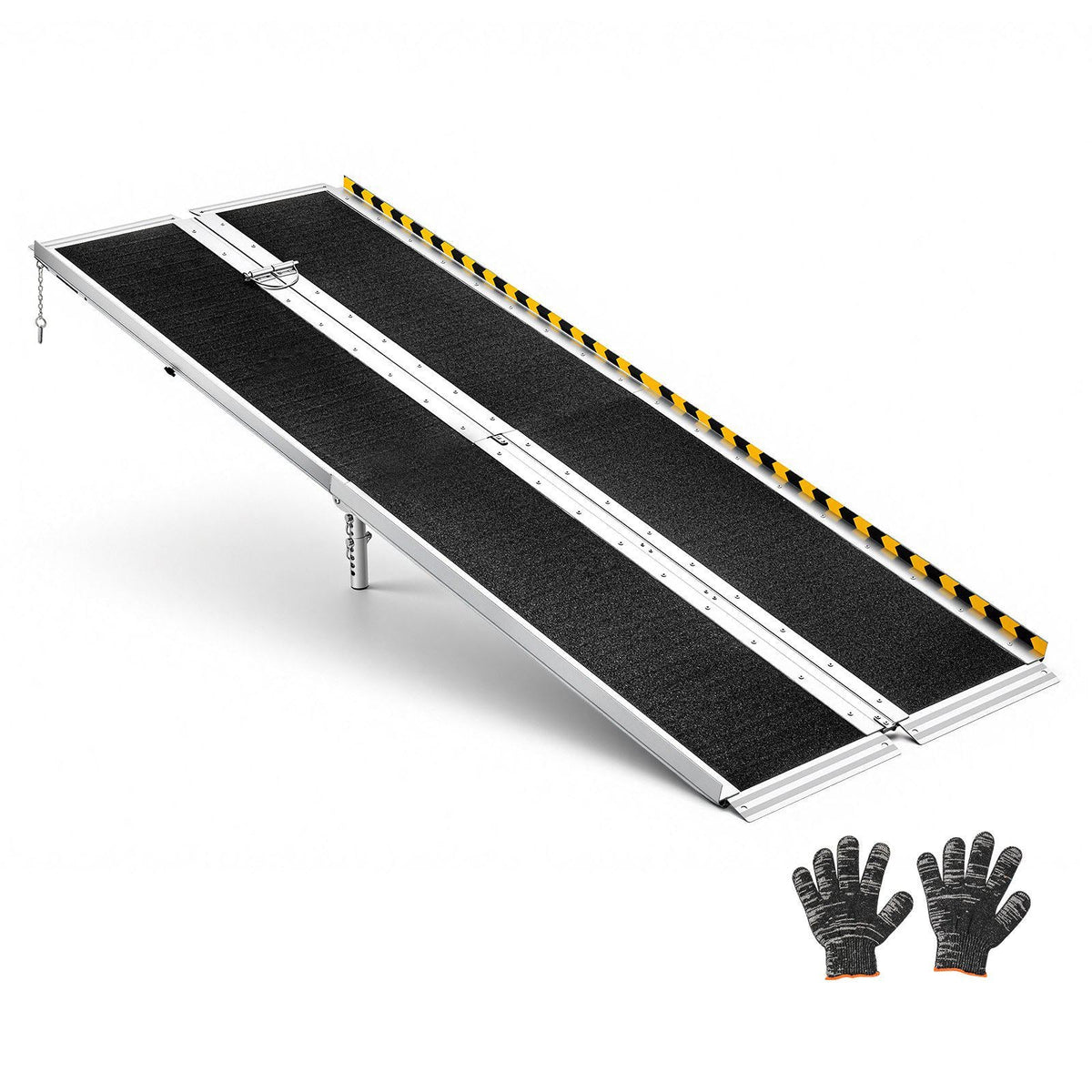 Portable Wheelchair Ramp, 7FT, Non-Slip Aluminum Folding Handicap Ramp for Wheelchair, 800 lbs Capacity, Door Threshold Ramps for Home Steps, Stairs, Entry, Threshold, Doorways, Scooter, Curbs