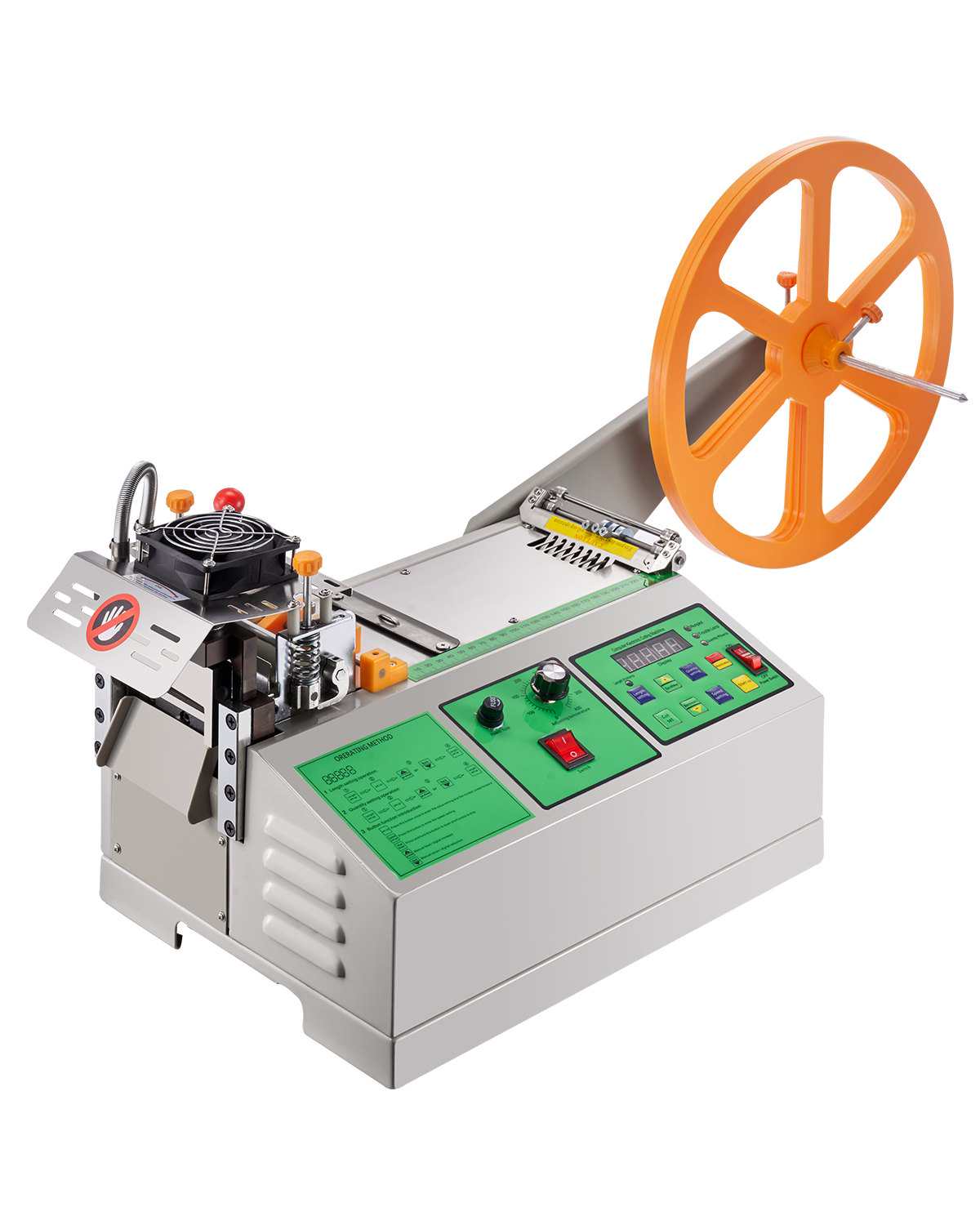 Automatic Webbing Cutting Machine, Hot and Cold Ribbon Cutting Machine with Adjustable Temperature and LCD Display, Zipper Tapes Cutter for Nylon Webbing, Elastic Bands, Shoelaces