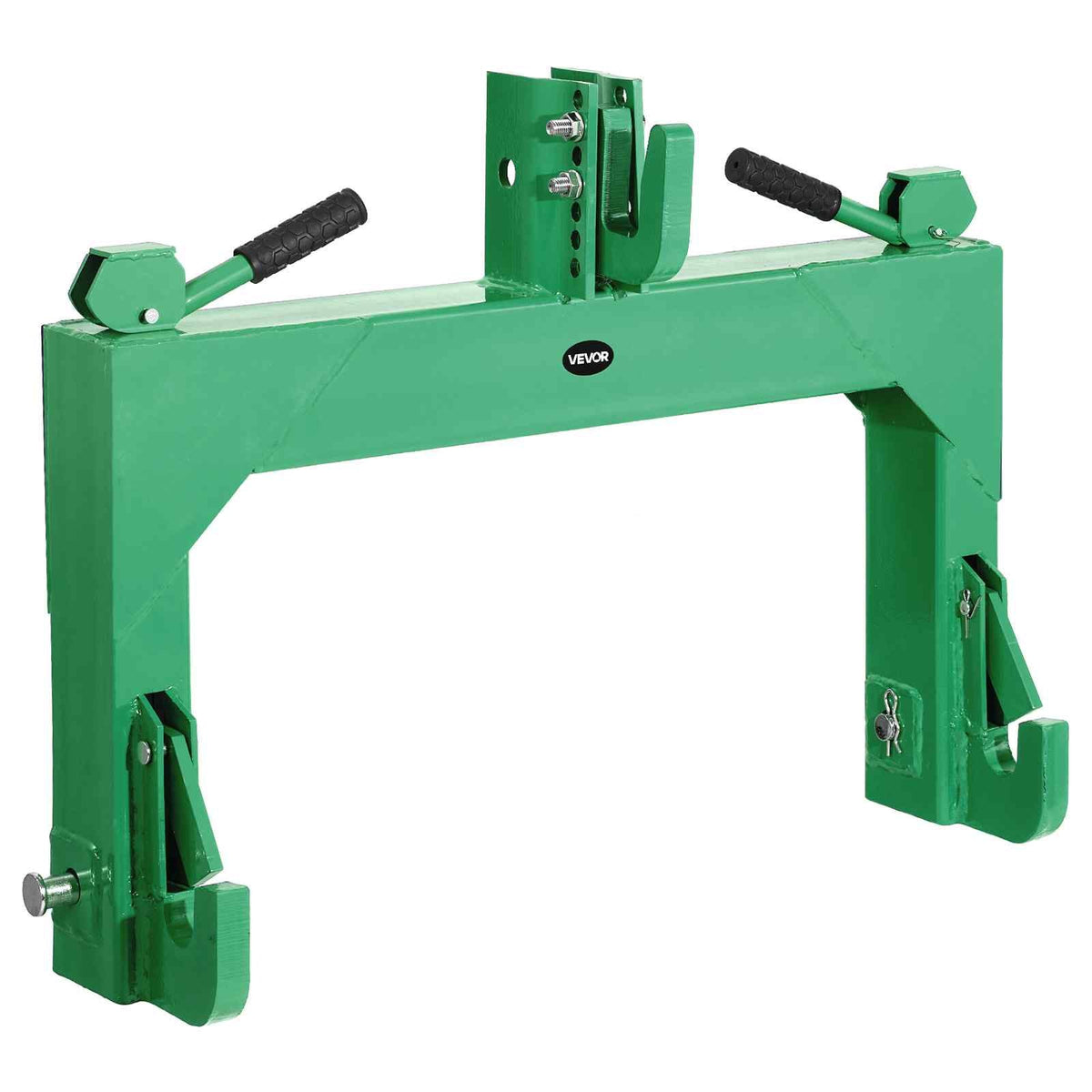 3-Point Quick Hitch, 4000 Lbs Lift Capacity, 3-Pt Trailer Hitch with 5 Level Adjustable Bolt, Adaptation to Category 2 Tractor, Heavy Duty 3 Point Attachments, Green